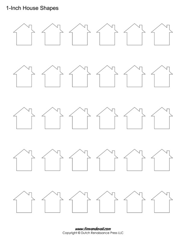 House Templates | Free Blank House Shape PDFs