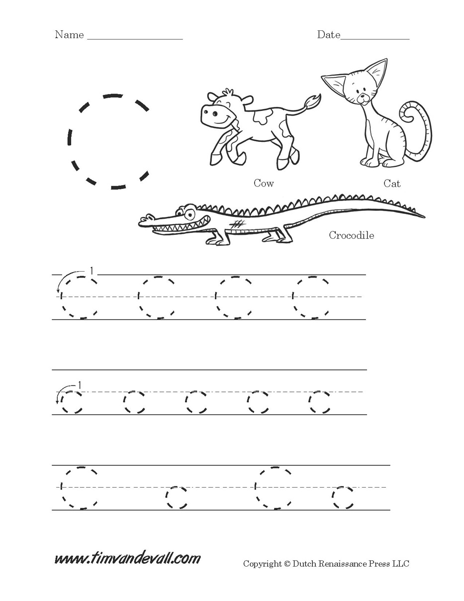 Letter C Worksheet - Tim's Printables