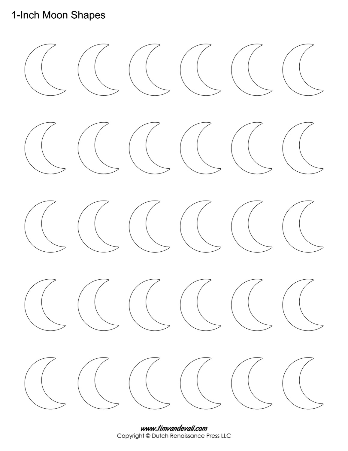Blank Moon Templates | Printable Moon Shapes