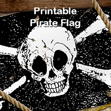 Jolly Roger Pirate Flag Printable for a Pirate Birthday Party!