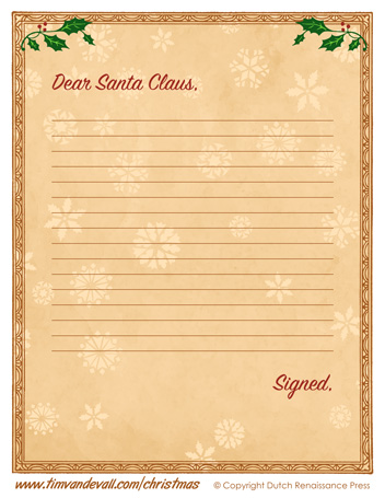 Printable Santa Letter Template for Kids | Christmas Templates