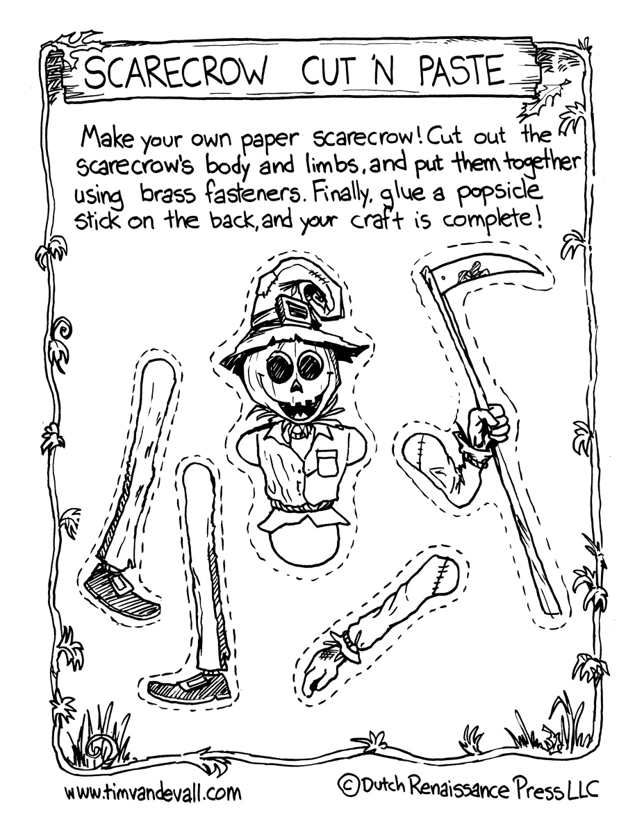 Cut And Paste Halloween Printables - Printable Word Searches