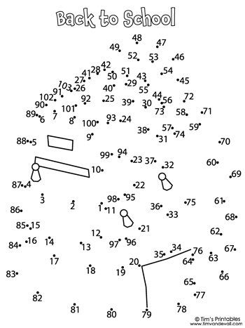 Backpack Dot-to-Dot - Medium - Tim's Printables