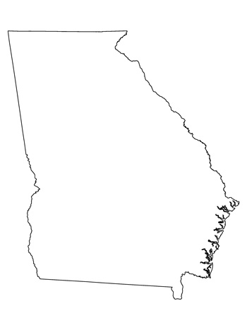 Blank Georgia Map - Tim's Printables