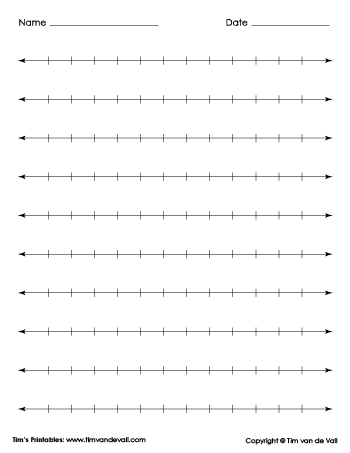 Blank Number Line Template – Tim's Printables