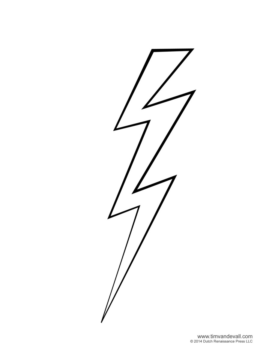 Lightning Bolt Template Tim's Printables