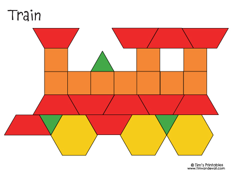 Printable Pattern Blocks for Kids - Tim's Printables