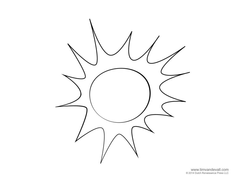 Sun Template - Tim's Printables
