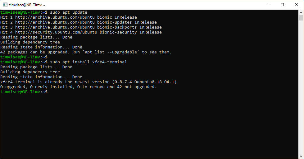 Linux terminal on windows vsejet
