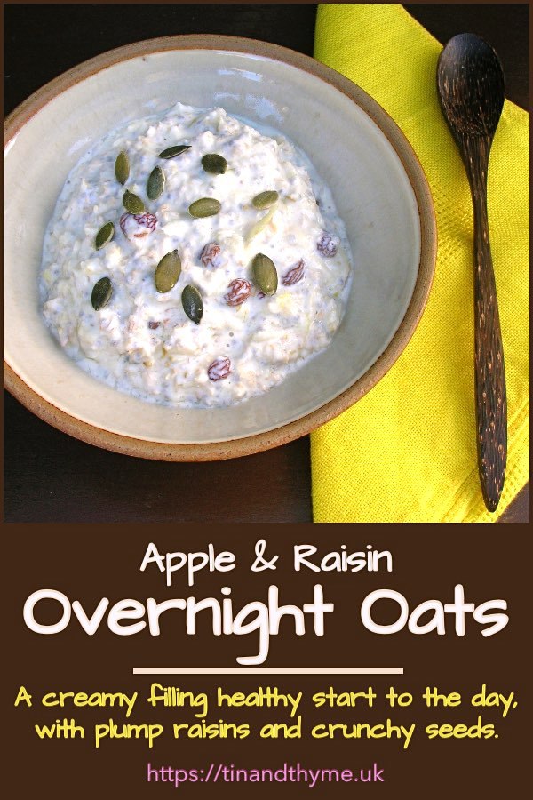 Overnight Oats with Raisins, Apple and Pumpkin Seeds