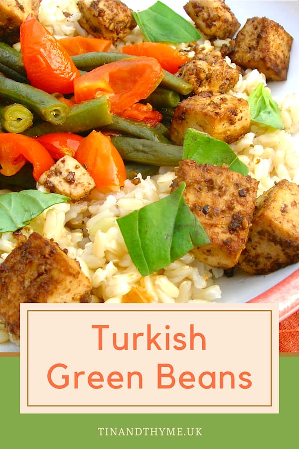 Turkish Green Beans (Fasulye) with Dukkah Roasted Tofu