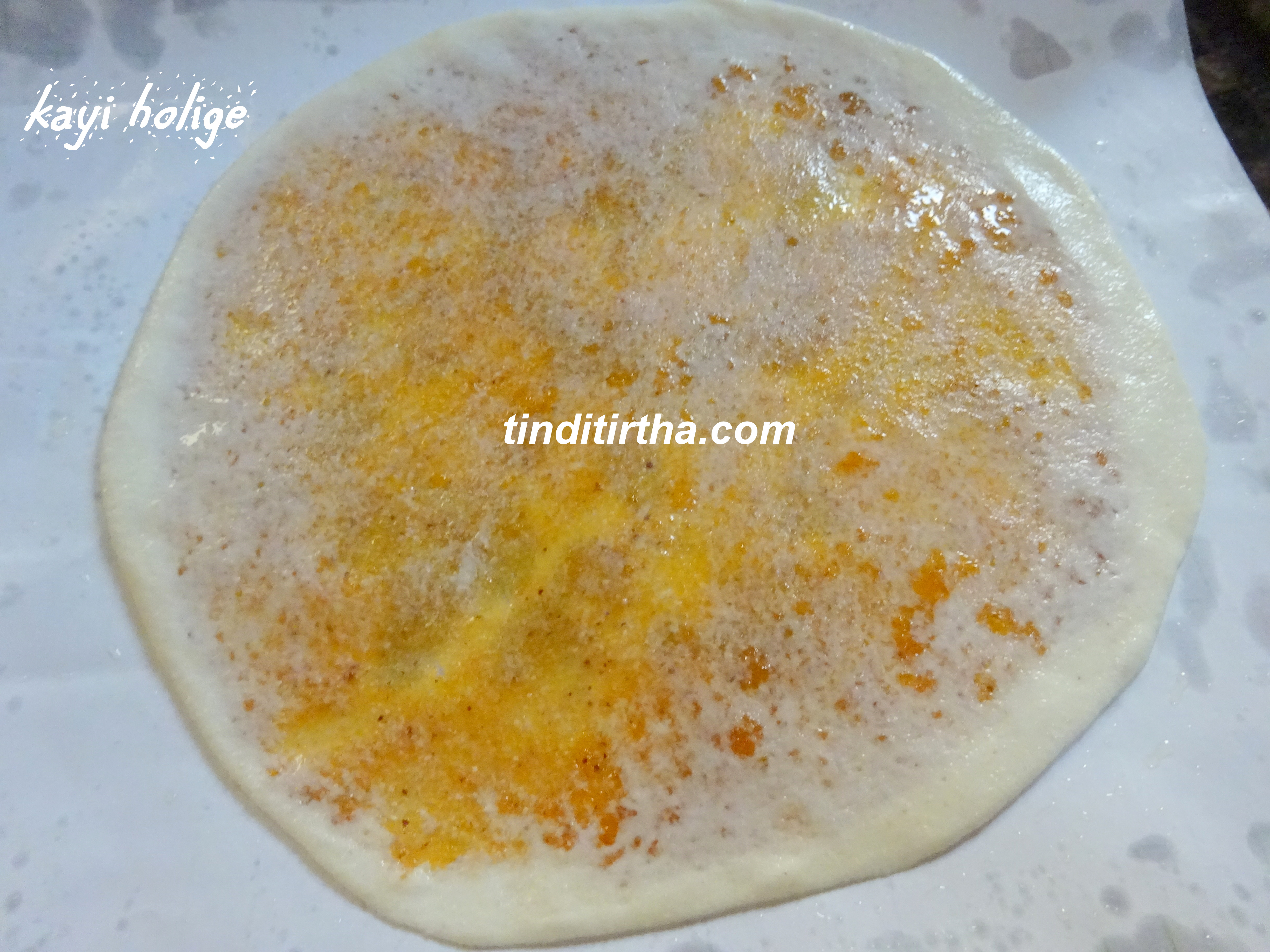 KAYI HOLIGE/KAYI HOORANADA HOLIGE/FRESH COCONUT POORAN POLI tinditirtha