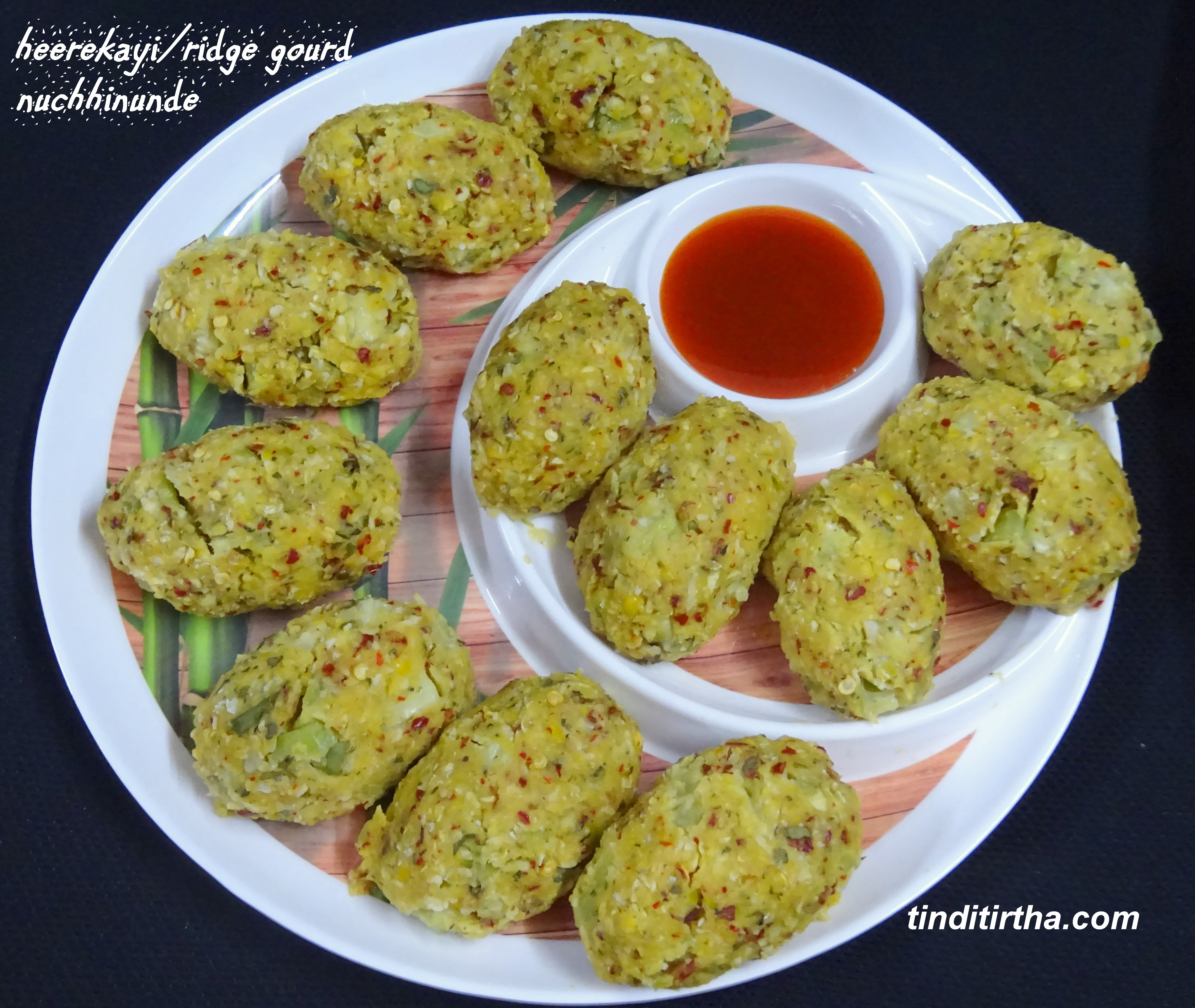 HEEREKAYI NUCHHINUNDE/RIDGE GOURDLENTIL STEAMED DUMPLINGS tinditirtha