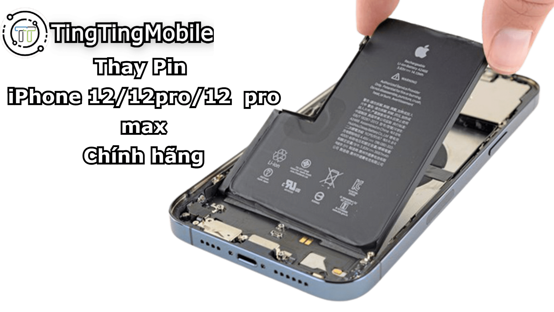Thay pin iphone 12 Pro Max Ting Ting Mobile