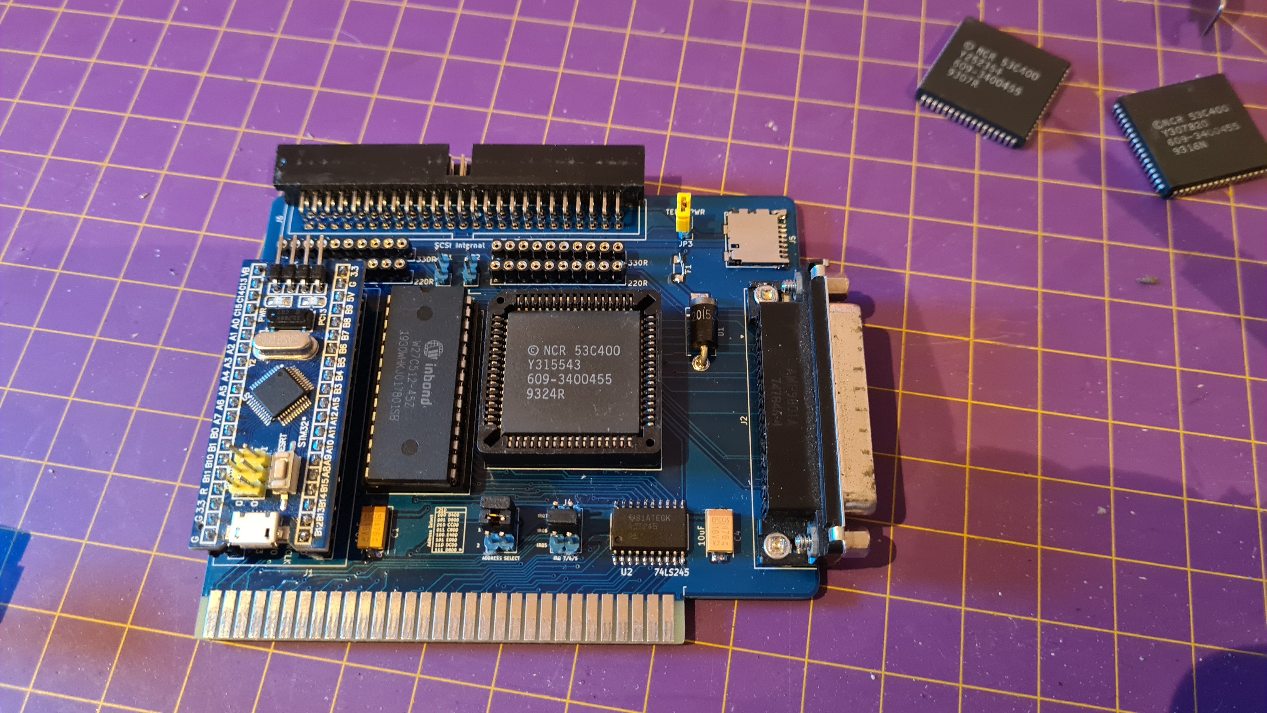 PC ISA 8Bit SCSI Card with integrated "BlueSCSI" TinkerDifferent
