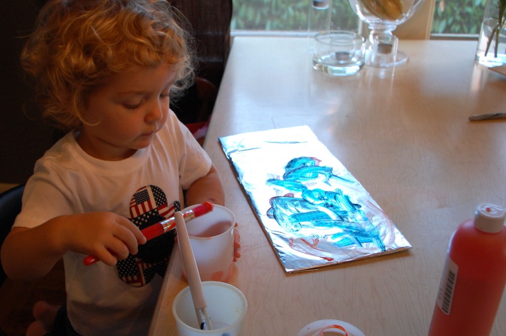 Aluminum Foil Painting TinkerLab