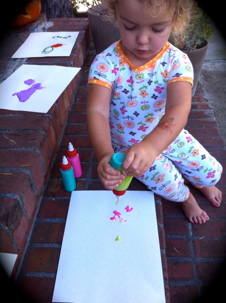 Homemade Paint How to Make Puffy Sparkle Paint TinkerLab