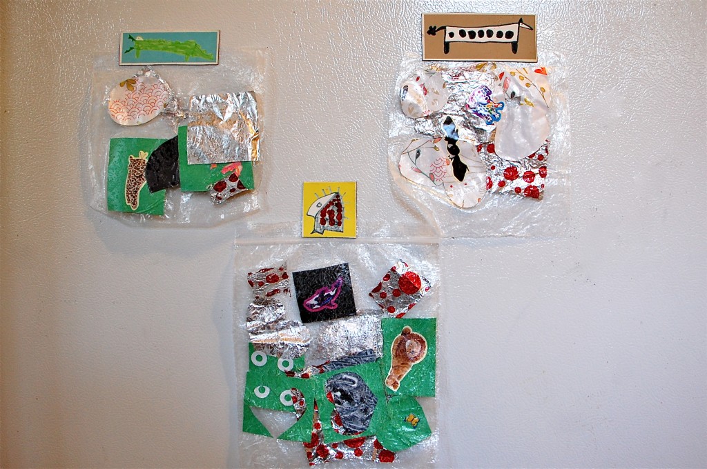 Melted Plastic Bag Collage TinkerLab
