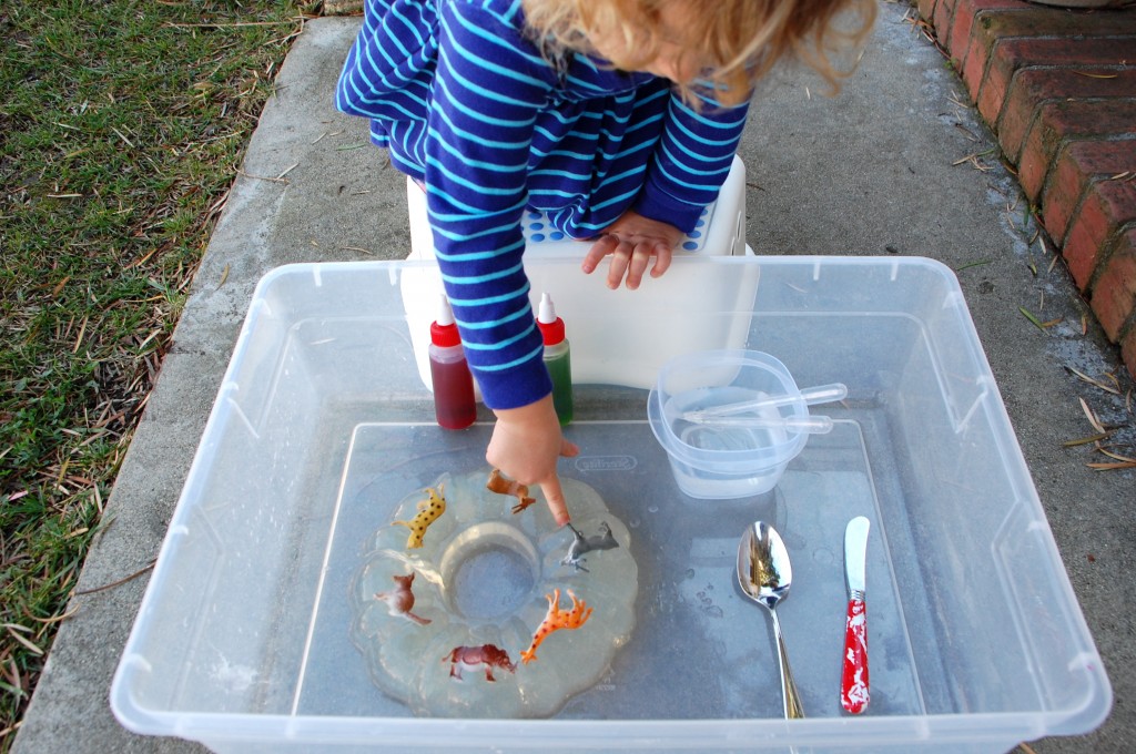Try jello sensory play for a fun and engaging sensory experience for