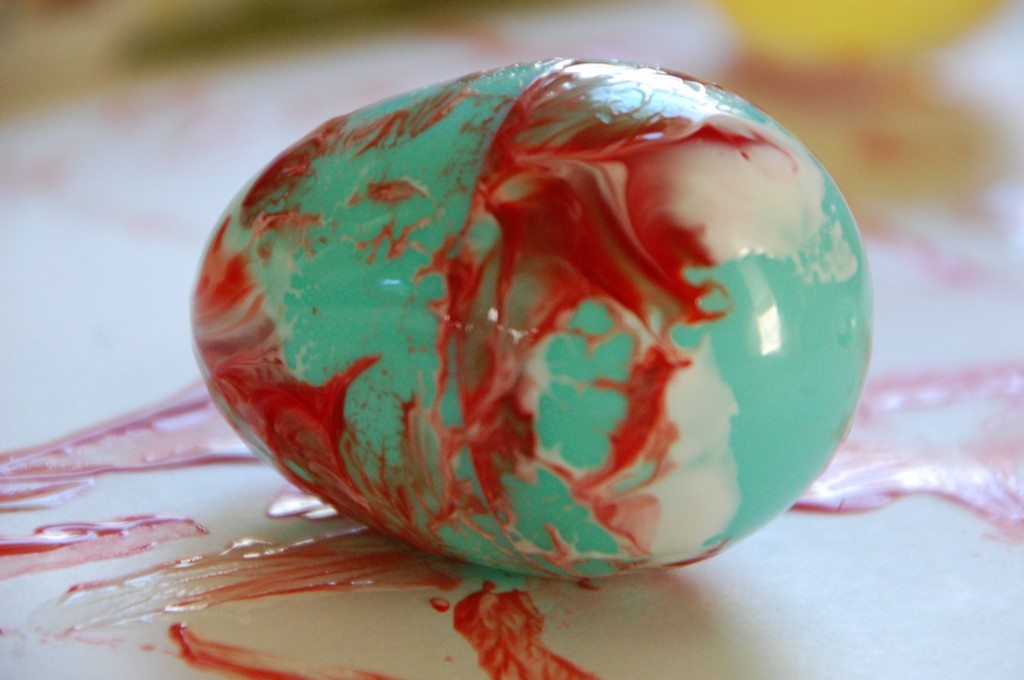 Rolled Easter Egg Painting TinkerLab