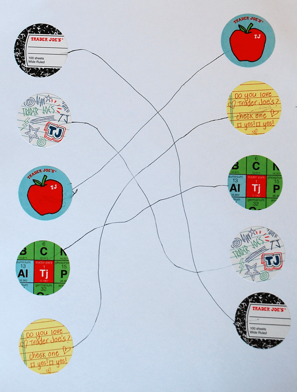 Simple Matching Sticker Game TinkerLab