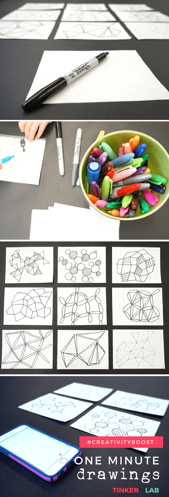 Creativity Boost One Minute Drawings TinkerLab