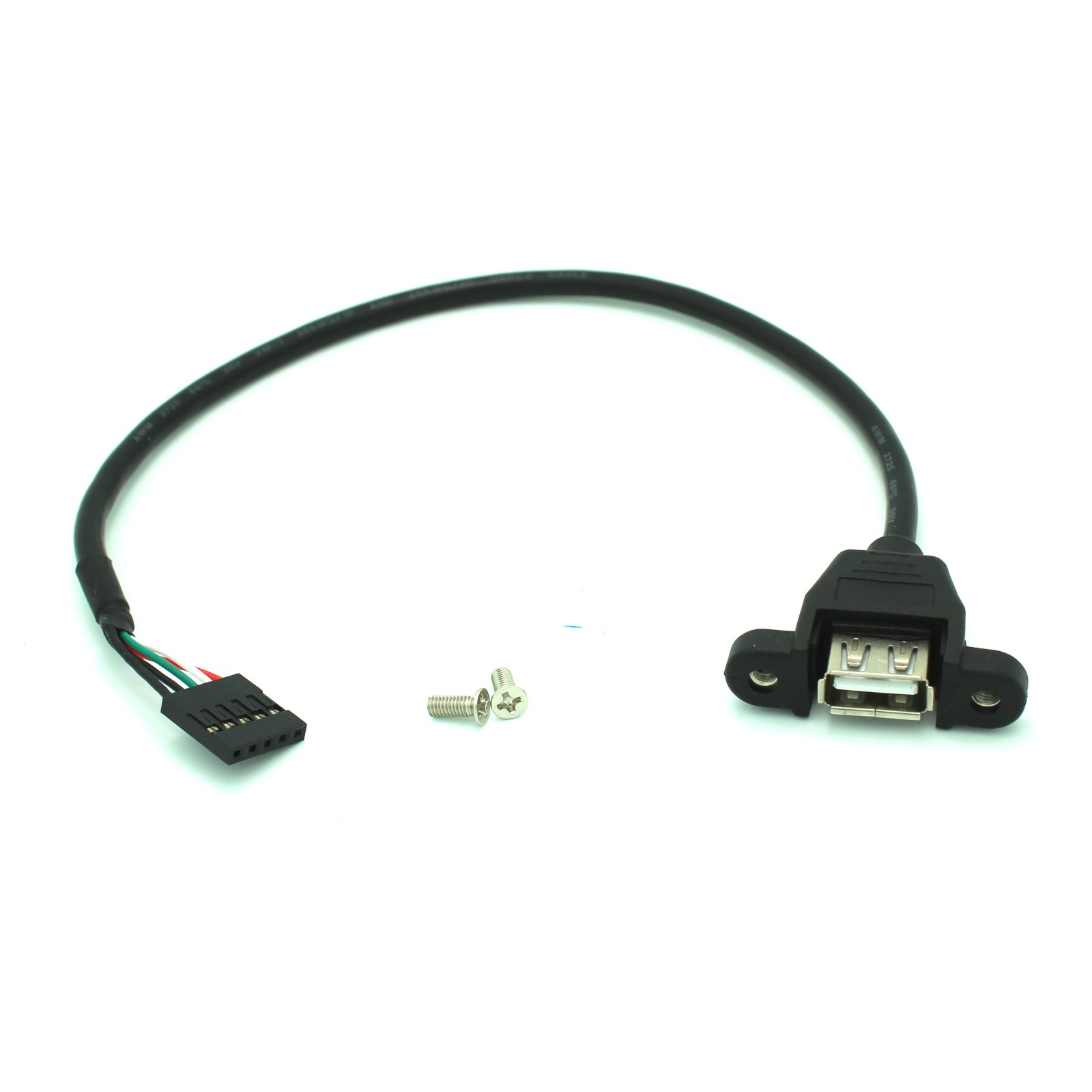 6.99 Panel Mount USB Breakout Cable (5 Pin Female Header) Tinkersphere