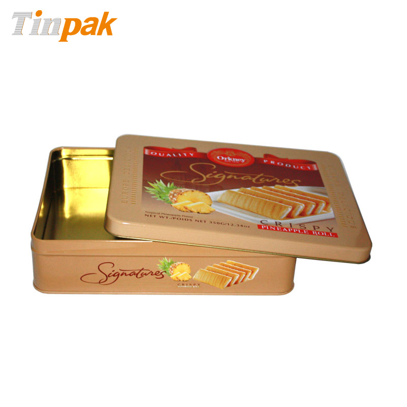 Rectangle Empty Cookie Tins for Wholesale Supplier