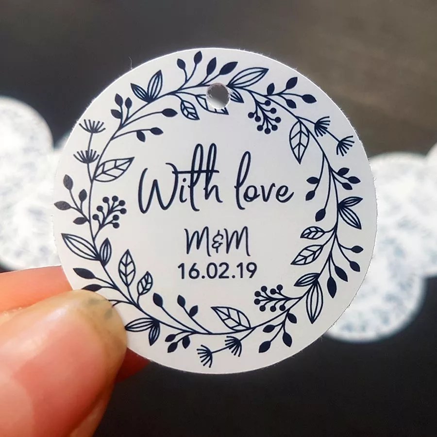 Thẻ treo tròn Couche 300gsm