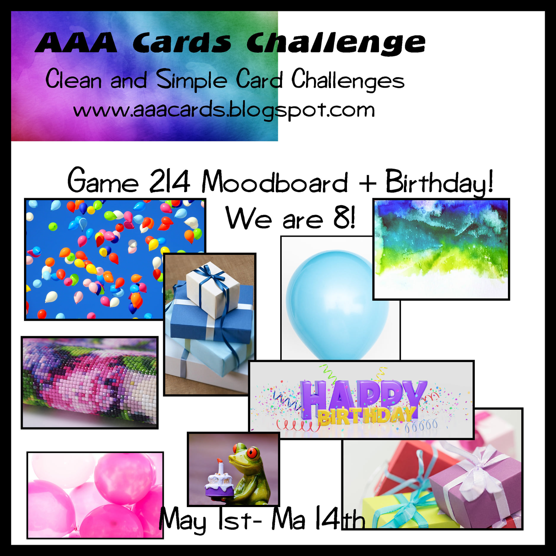 AAA Cards 214 Moodboard & Birthday Tinstar Designs