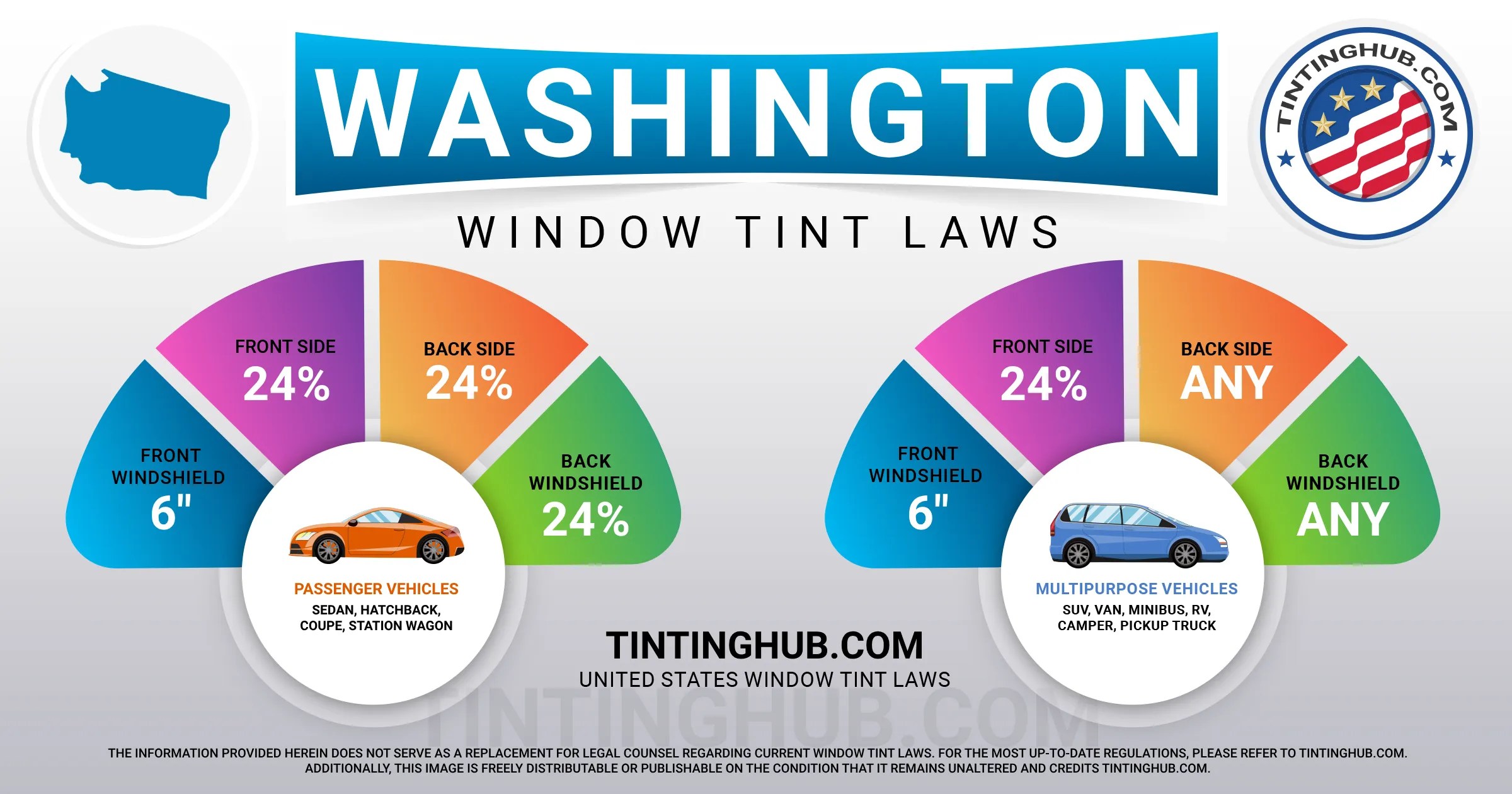 Washington Window Tint Laws (Last Update 2024) TintingHub
