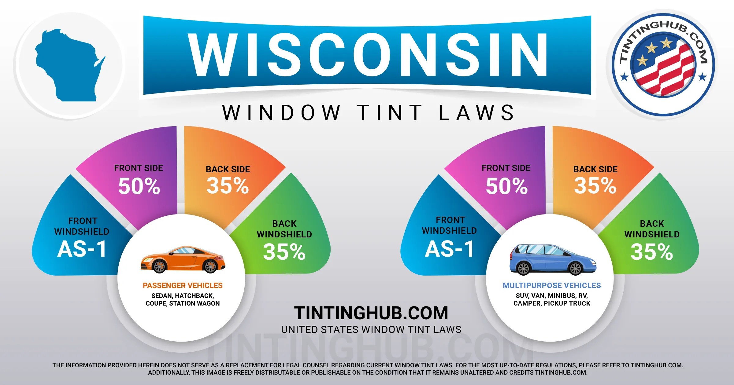 Wisconsin Window Tint Laws (Last Update 2024) – TintingHub