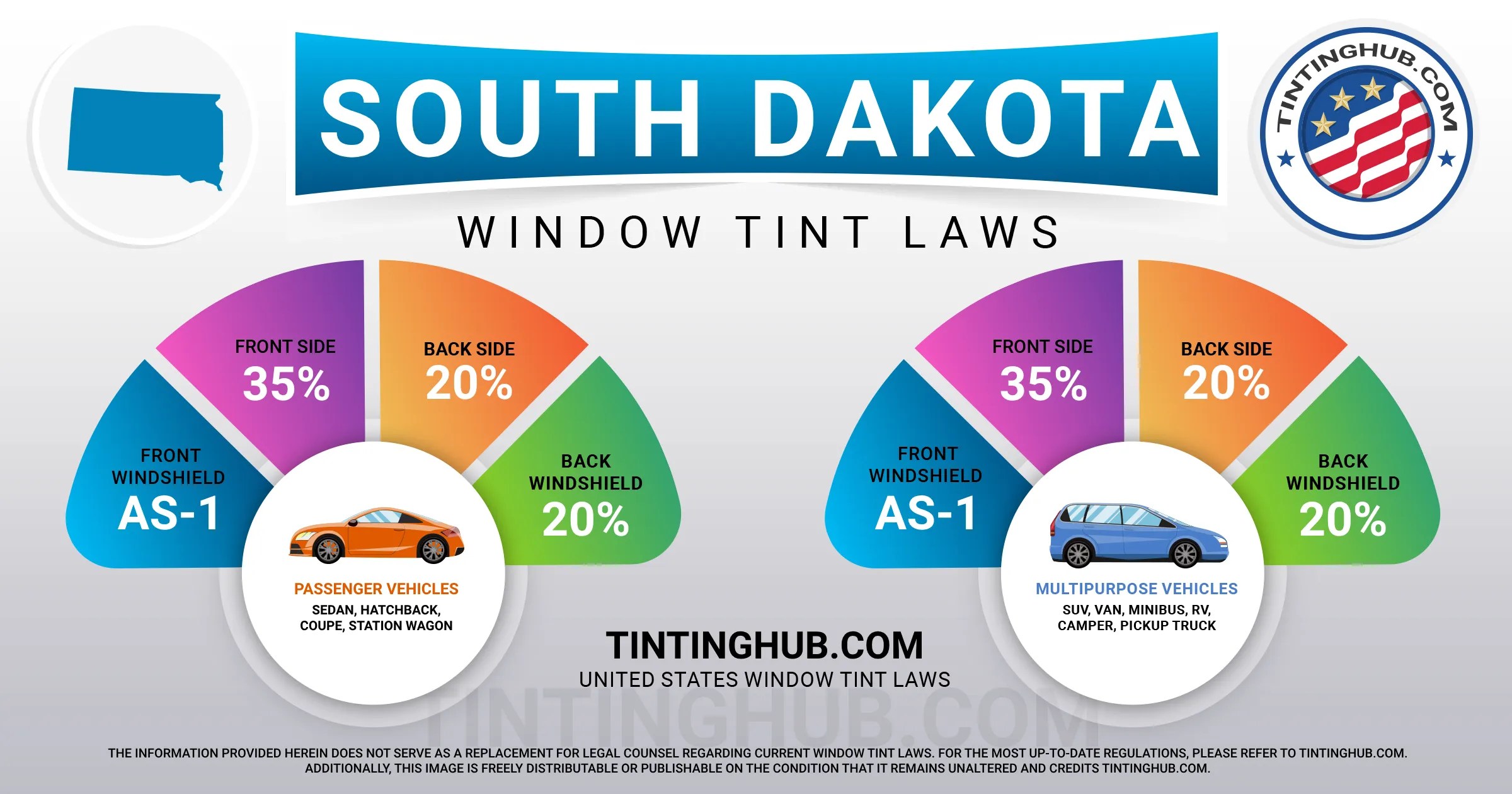 South Dakota Window Tint Laws (Last Update 2024) TintingHub