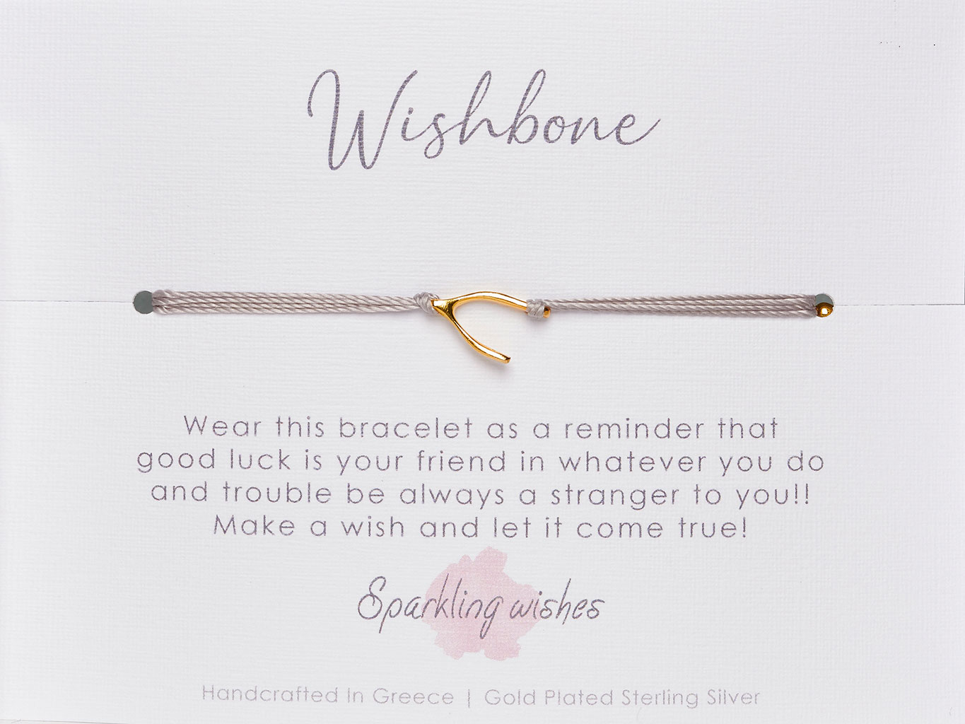 SPARKLING WISHES Wishbone Bracelet Tiny Shop A Tiny concept store!