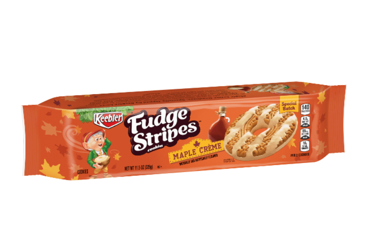 Keebler Launches SpecialEdition Fudge Stripes Maple Crème Cookies