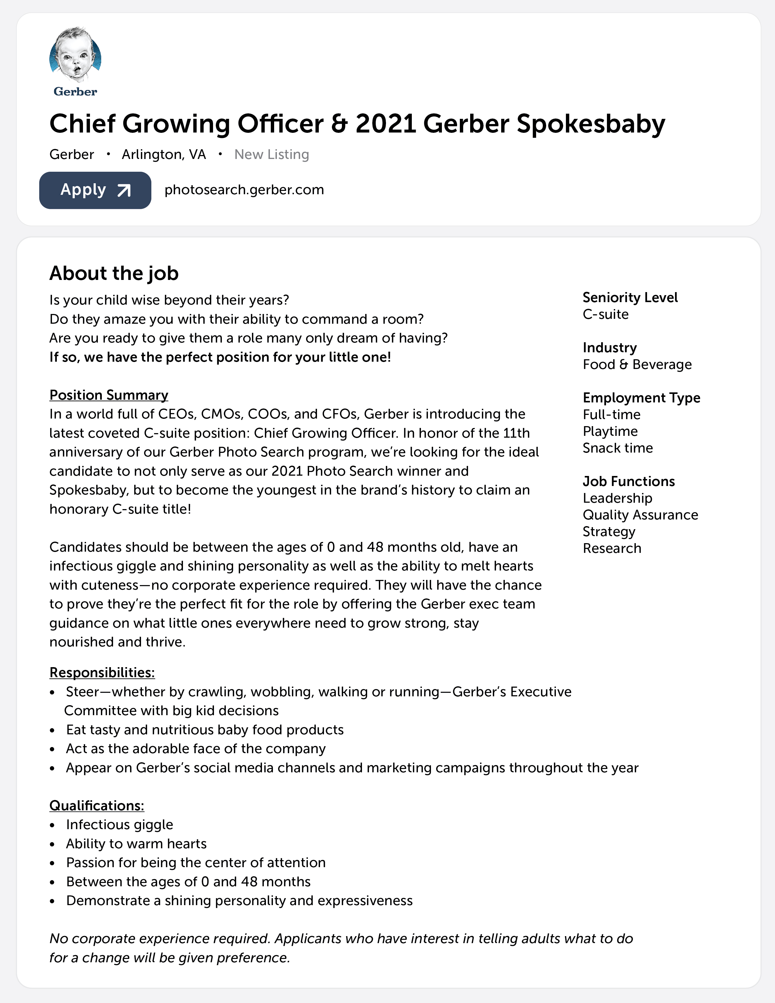 Here's How To Enter Gerber's 2021 Spokesbaby Search Tinybeans