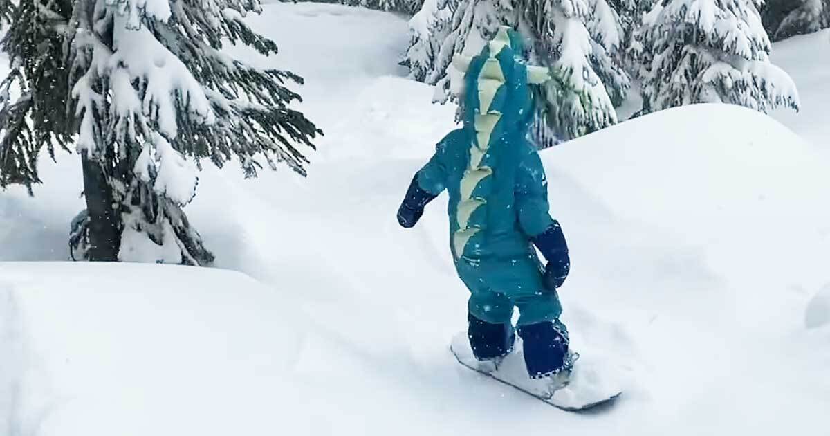 This Mic'd Snowboarding 4YearOld Is Your New Life Coach Tinybeans