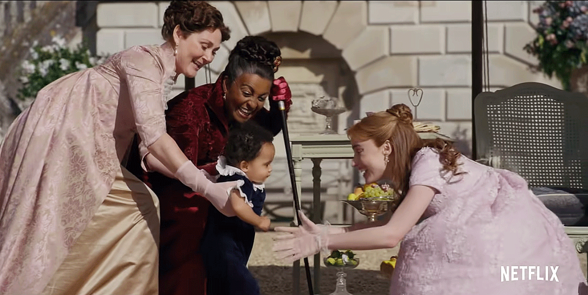 Simon & Daphne's Baby Makes An Appearance In the 'Bridgerton' Season 2