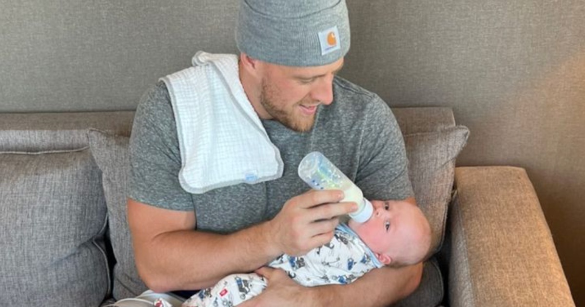 JJ Watt Feeds Son Koa before His Final NFL Game in Sweet Photo