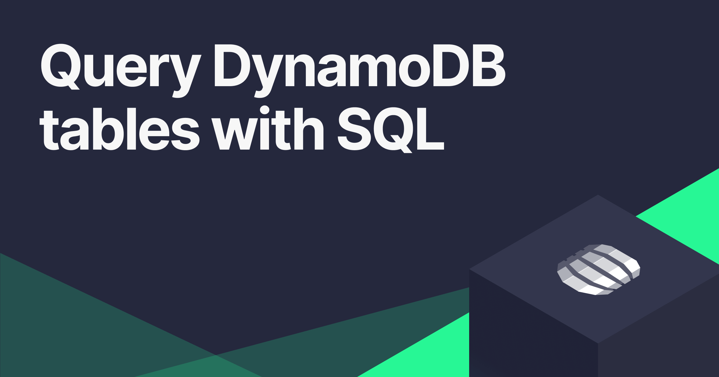 Query DynamoDB tables with SQL