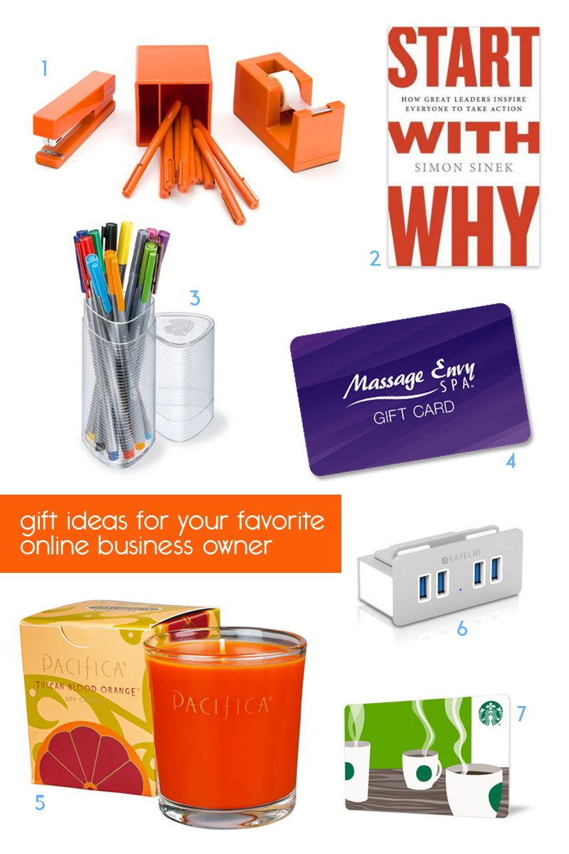 gift ideas for your favorite online business owner tiny blue orange