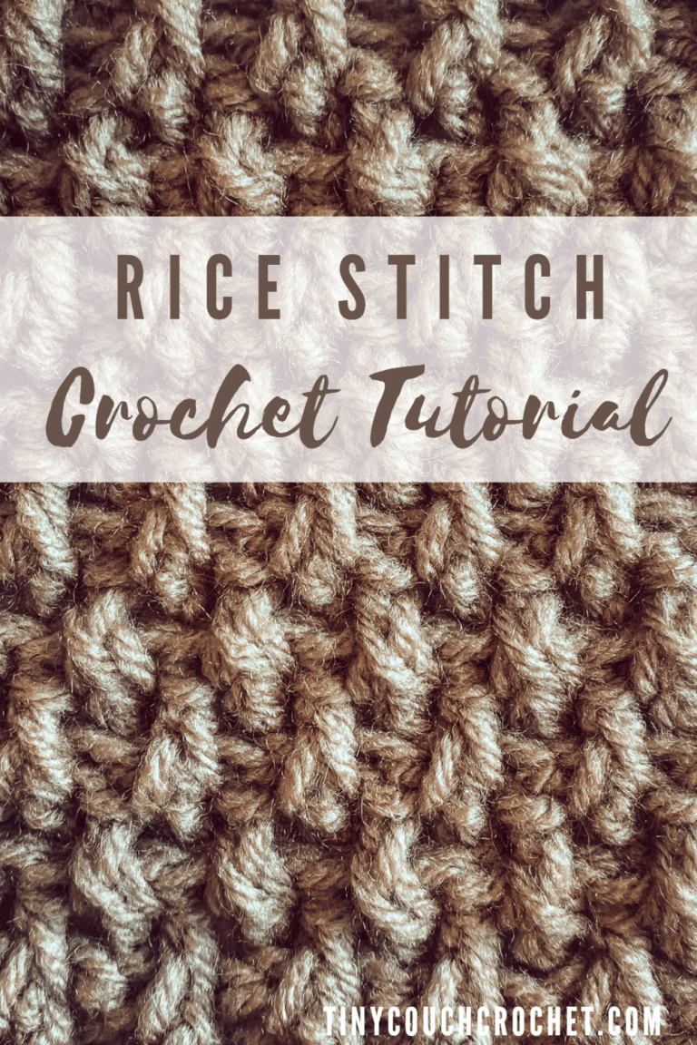 Rice Stitch Modern Crochet Stitch Tutorial Tiny Couch Crochet