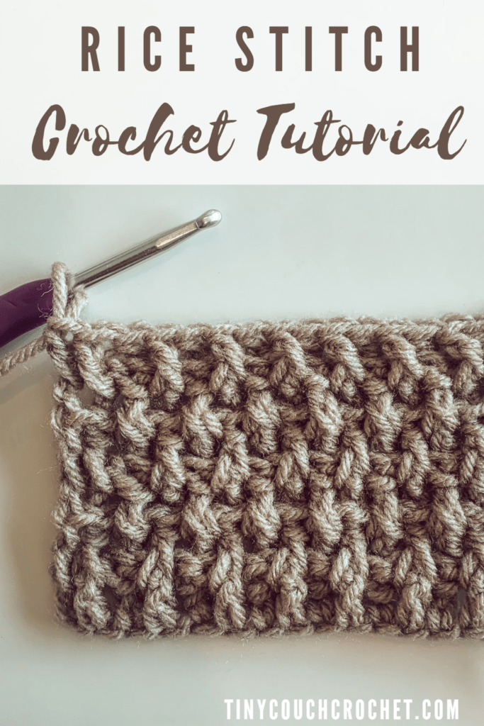 Rice Stitch Modern Crochet Stitch Tutorial Tiny Couch Crochet