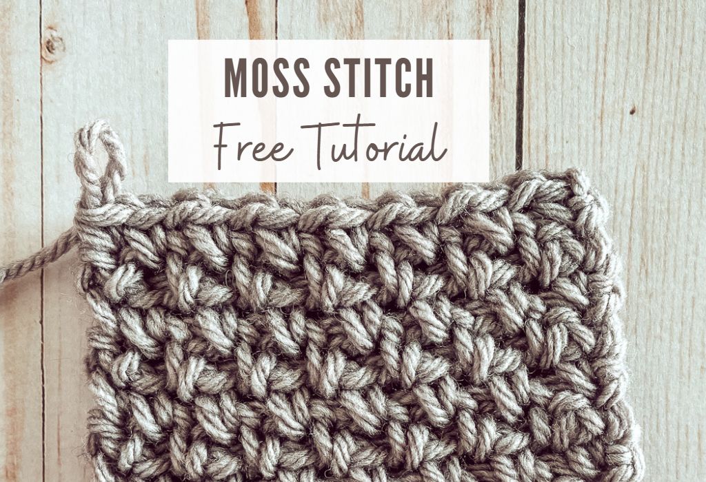 Moss Stitch Crochet Tutorial (easy crochet stitch) Tiny Couch Crochet