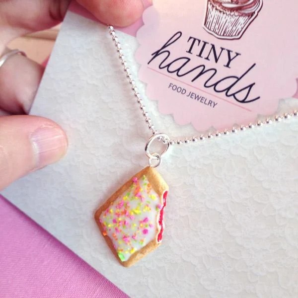 Scented Toaster Pastry Necklace Tiny Hands