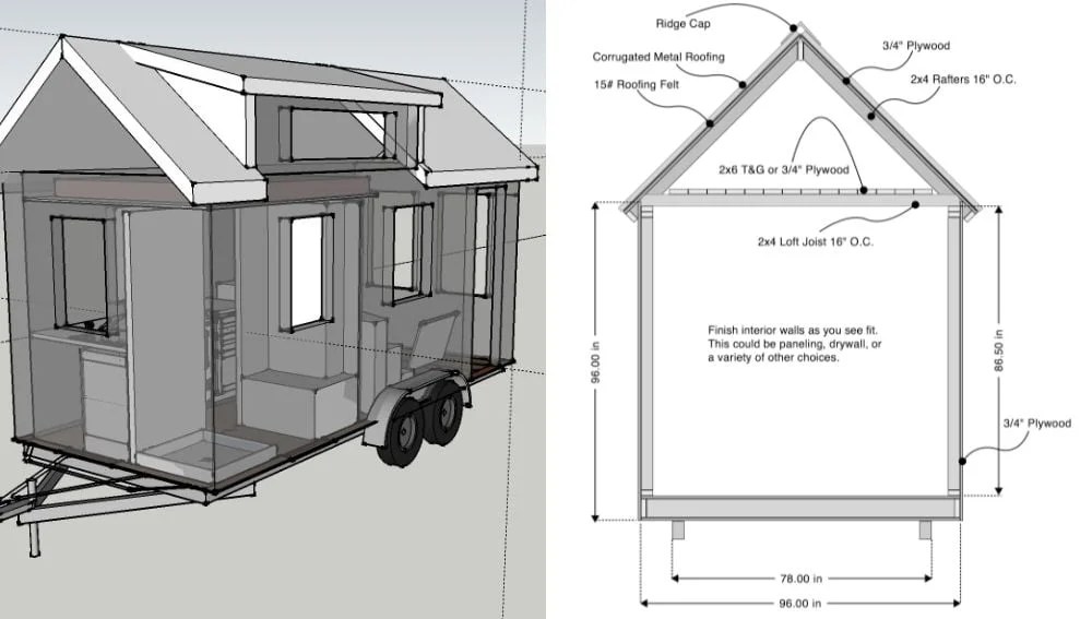 Ideal Tiny House Ceiling Height Kitchen and Living Room Decorative