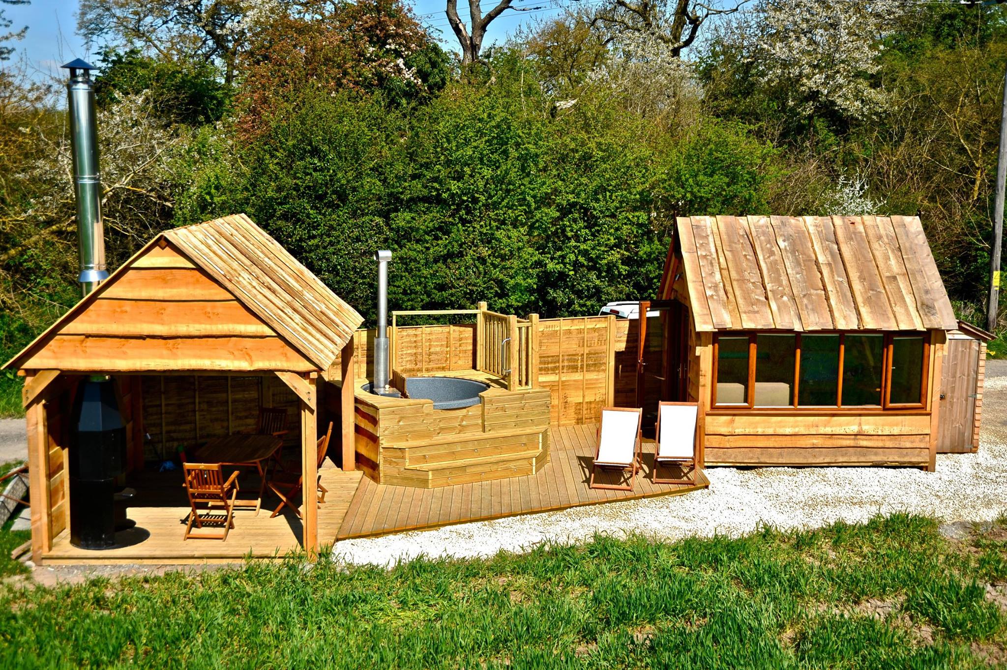 Tinywood Homes Extend Living Space with Gazebos and Hot Tubs Tiny