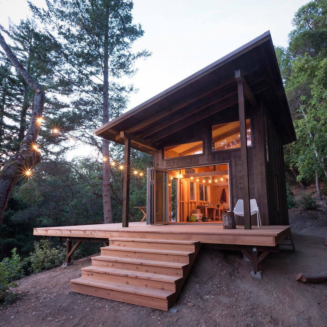 Timber Cabin with Decks in the California Redwoods Tiny House Blog