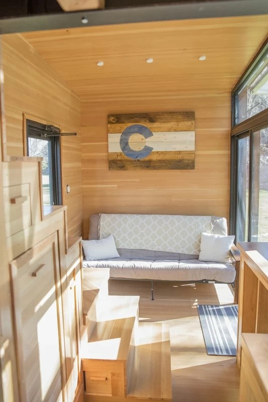 Folding Walls Open To Reveal A Surprisingly Bright And Stylish Tiny Home