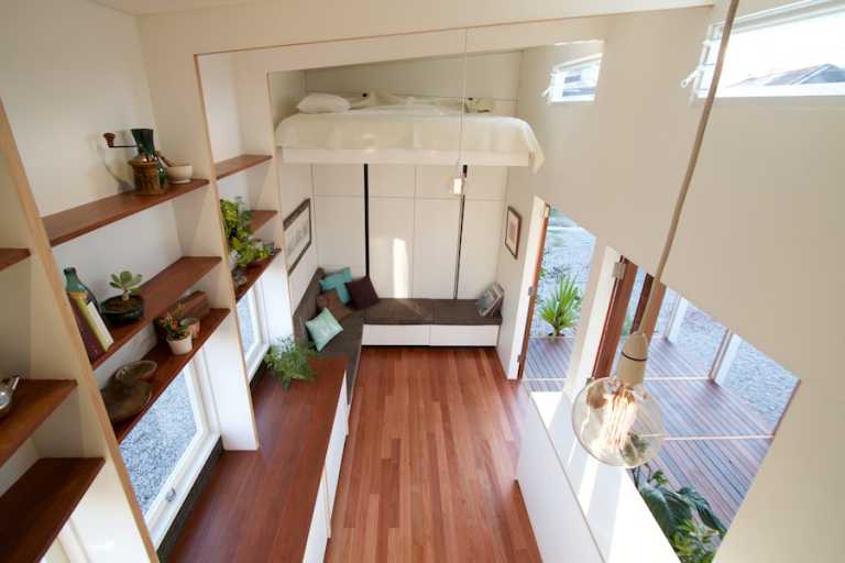 La Tiny House sur roues Brisbane possède un lit "déplaçable" Tiny